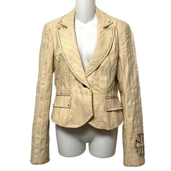 TILL THE END Beaded Blazer M - Picture 2 of 13